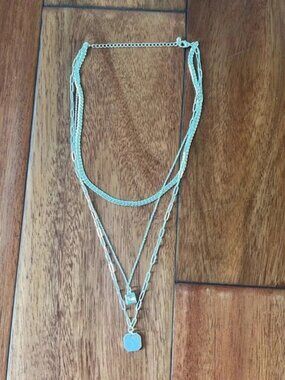 Silver layered necklace only worn once